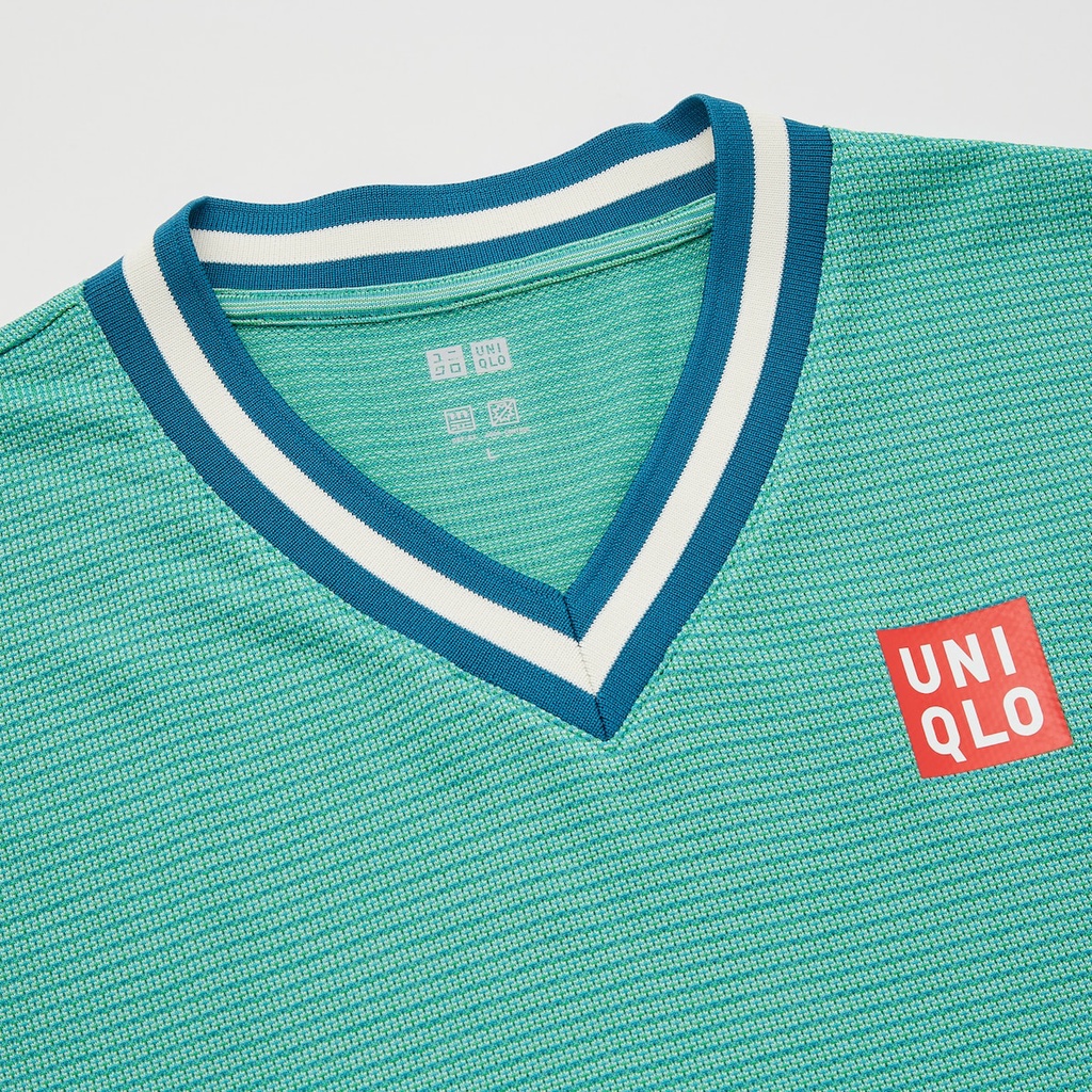 [Auth Uniqlo] Áo thể thao Tennis Uniqlo Kei Nishikori - Giải Mỹ 2021