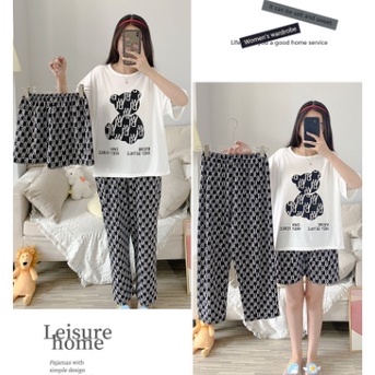 Đồ Ngủ Hot Hit⚡️FREE SHIP ⚡️SET 3 MÓN bear đen cực xinh cực đáng yêu | BigBuy360 - bigbuy360.vn