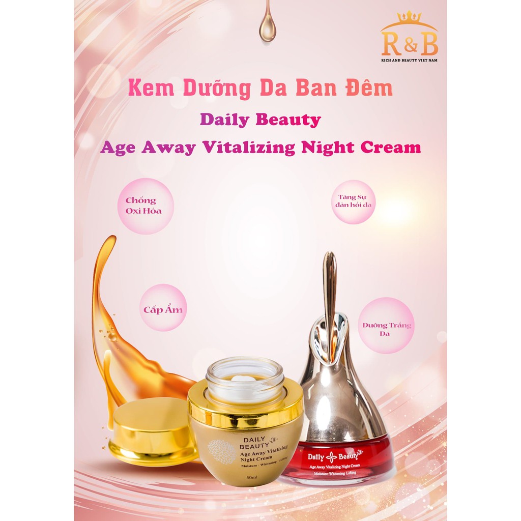 Kem dưỡng ban đêm Daily Beauty Age Away Vitalizing Night Cream