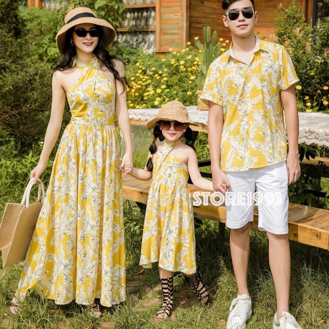 Xét 4 mon ÁO VÁY ĐÔI CHO CẢ GIA ĐÌNH khách Ib để chọn size ❤️