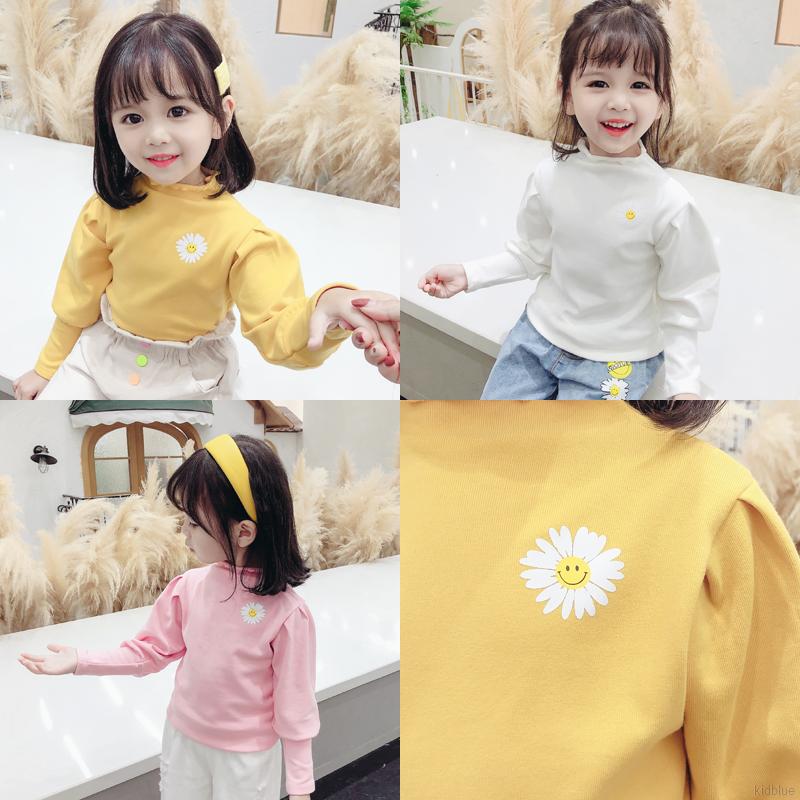 Áo Kiểu Tay Phồng In Hoa Hàn Quốc Cho Bé Gái