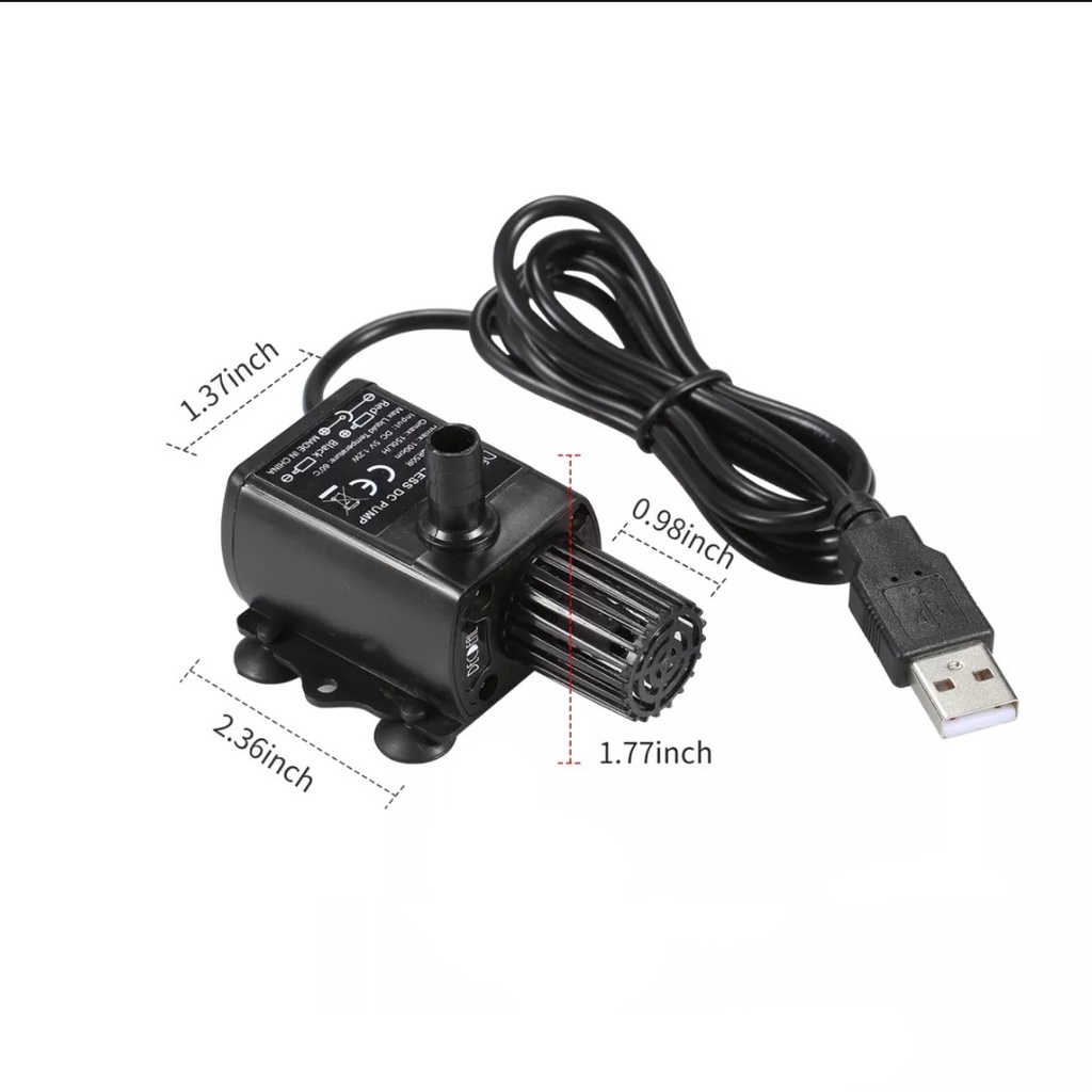 Máy Bơm Nước Mini Không Chổi Than dùng cổng USB 5V 1.2W