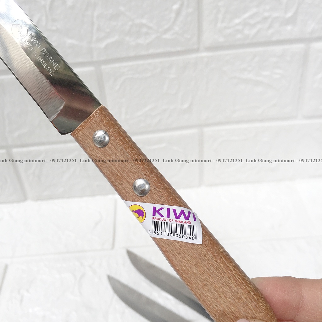 Dao kiwi gọt hoa quả có chuôi gỗ và chuôi nhựa vàng thích hợp để gọt trái cây Hàng chính hãng
