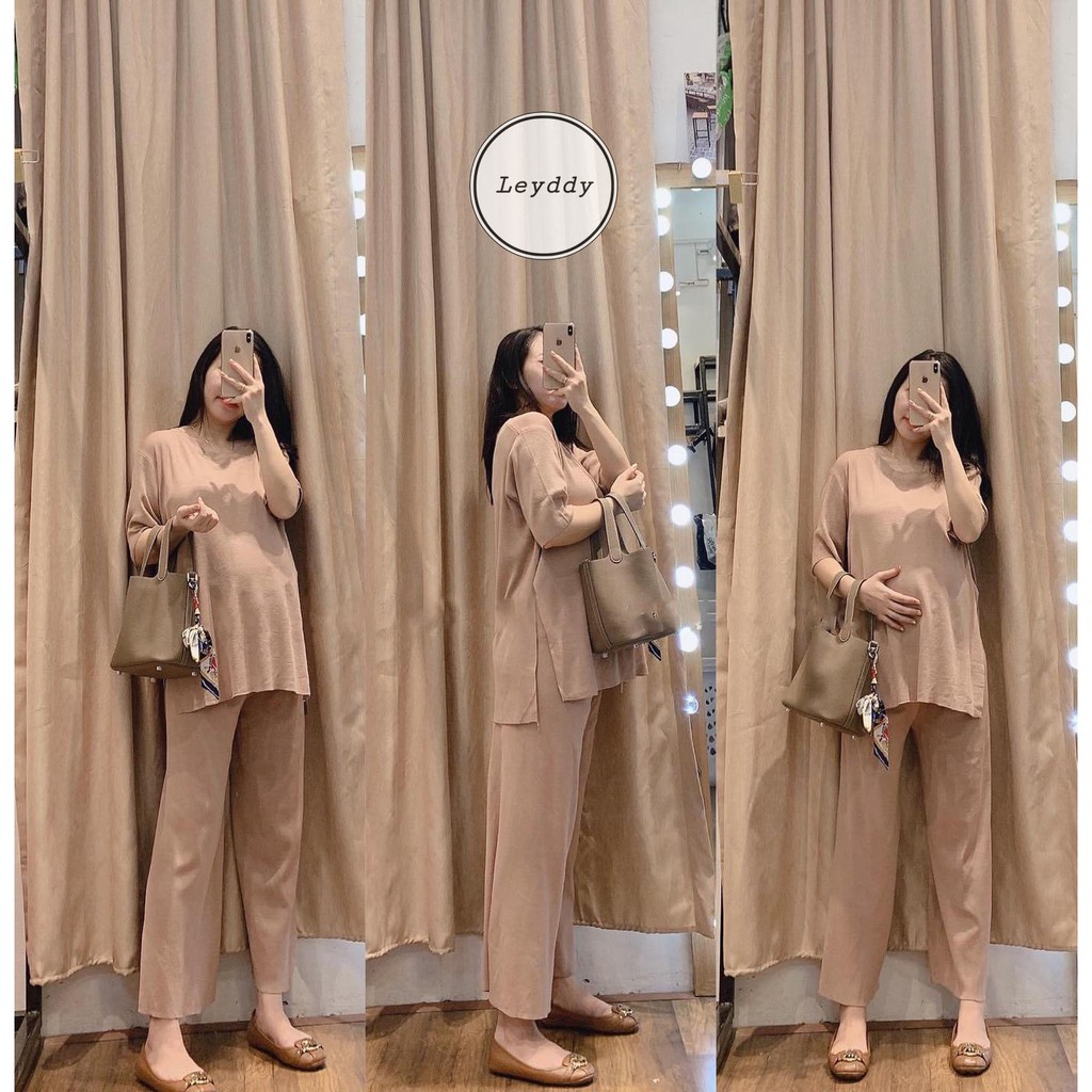 Set Bộ Nữ Quần Ống Rộng Bigsize Chất Len Lạnh Mongtoghi - Thời Trang Thiết Kế Leyddy.