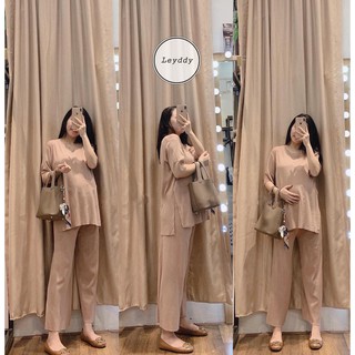 Set Bộ Nữ Quần Ống Rộng Bigsize Chất Len Lạnh Mongtoghi - Thời Trang Thiết Kế Leyddy.
