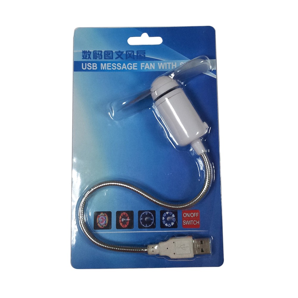 Quạt Usb Mini Hình Đồng Hồ Có Đèn Led C25