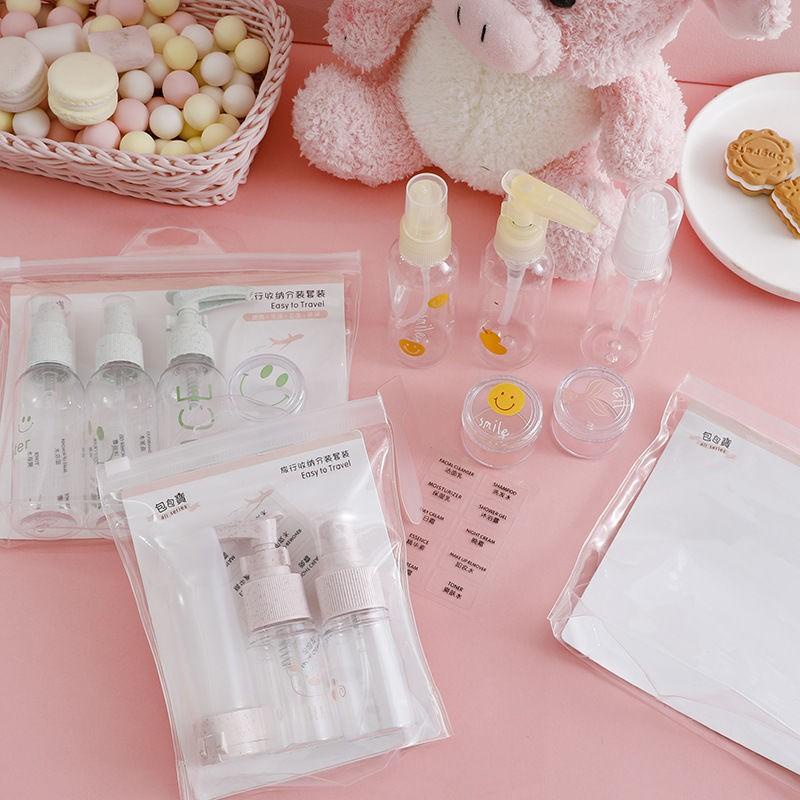 Bộ Chiết Mỹ Phẩm Có Giao Hỏa Tốc Vòi Xịt Vòi Ấn Kiểu Bộ 5 Món Size Lớn Hình Dễ Thương Kiểu Hàn Quốc