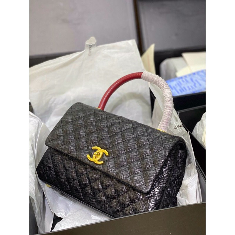 [Túi Công Sở Đẹp_Cao Cấp] Túi CN COCO Size 25 Màu Đen Phối Đỏ Trong Lót Nhung Mã Code Nguyên Seal | BigBuy360 - bigbuy360.vn