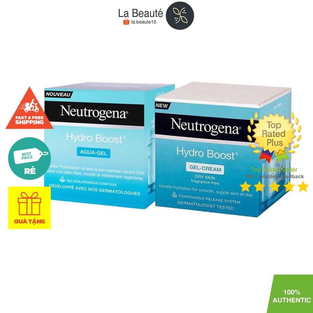 Neutrogena Hydro Boost Aqua Gel & Gel Cream - Kem Dưỡng Ẩm, Cấp Nước Dạng Gel 50ml