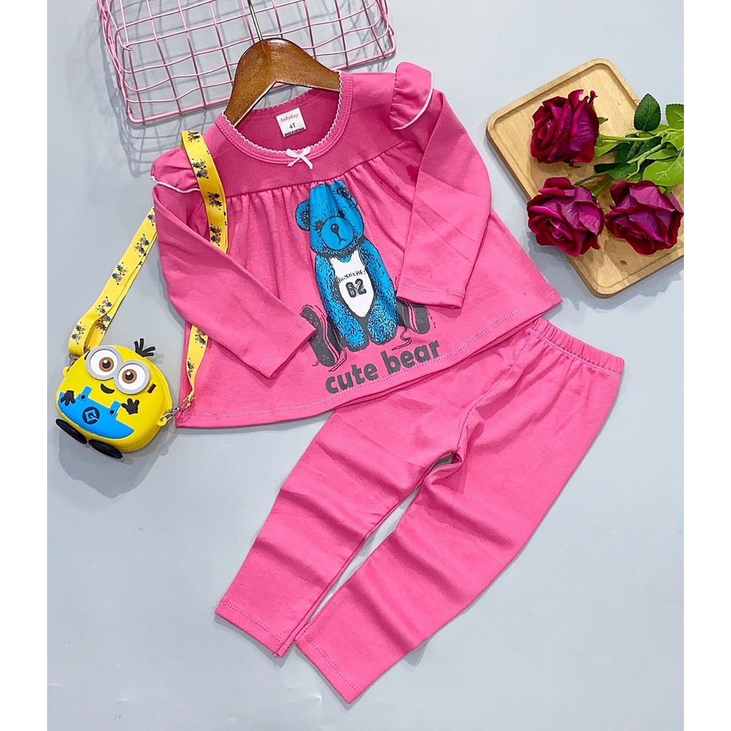 Bộ tay dài borip bé gái size nhí 1-9 ( 5-22 kg)