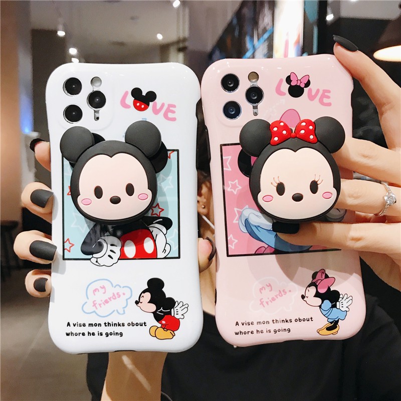 Ốp Điện Thoại Chống Va Đập In Hình Chuột Mickey Minnie Cho Iphone 11 Xmax Se2 Xr I8 I7 7 Plus 8 Plus