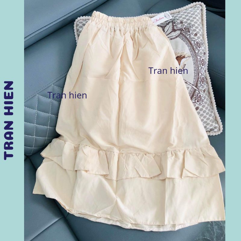 Chân váy dài lưng chun phong cách hàn quốc kiếu babydoll