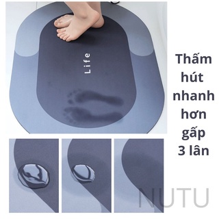 Thảm Lau Chân Silicon Siêu Thấm Cực Nhanh Mềm Mịn Chống Trơn Trượt An Toàn Cho Gia Đình,Thảm Lau Chân Silicon Siêu Thấm