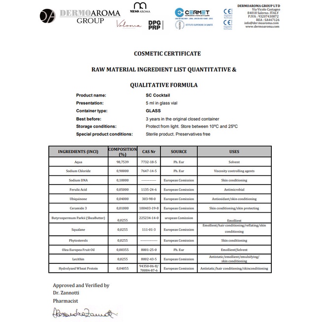 Tinh Chất Aroma Hyrovitamin tế bào gốc Châu Âu cho làn da săn chắc
