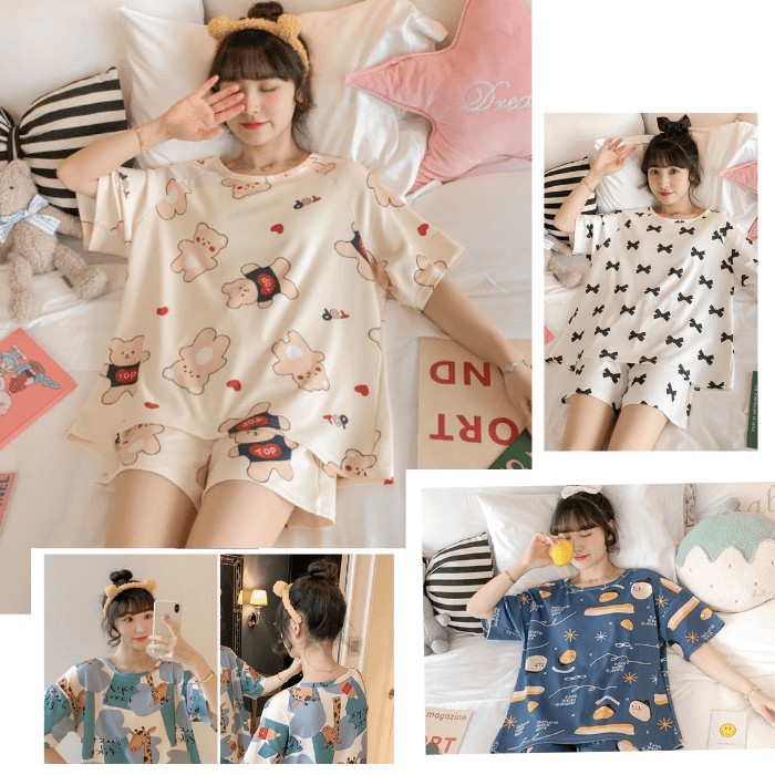 Đồ Bộ Nữ Mặc Nhà Đồ Bộ Thun Mặc Mùa Hè Tay Ngắn Đủ Size - Đồ Bộ Dễ Thương Nhiều Mẫu Nhiều Hình BTTL104 | BigBuy360 - bigbuy360.vn