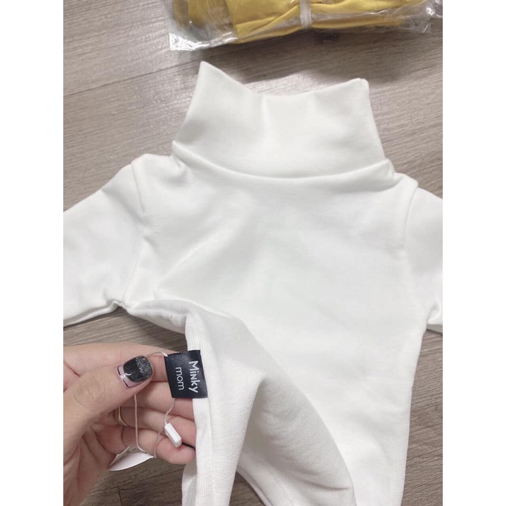 (Siêu dày dặn) Áo dài tay trơn chất cotton len cổ lọ cực ấm cực đẹp thu đông bé trai bé gái Namkidshop (QATE393)