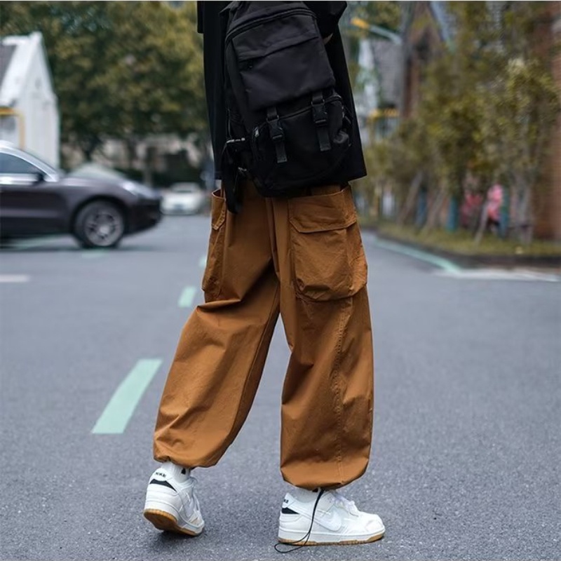 Quần Dài Dáng Rộng Màu Cà Phê Thời Trang Mùa Thu Mới Cho Nam Size M-3XL