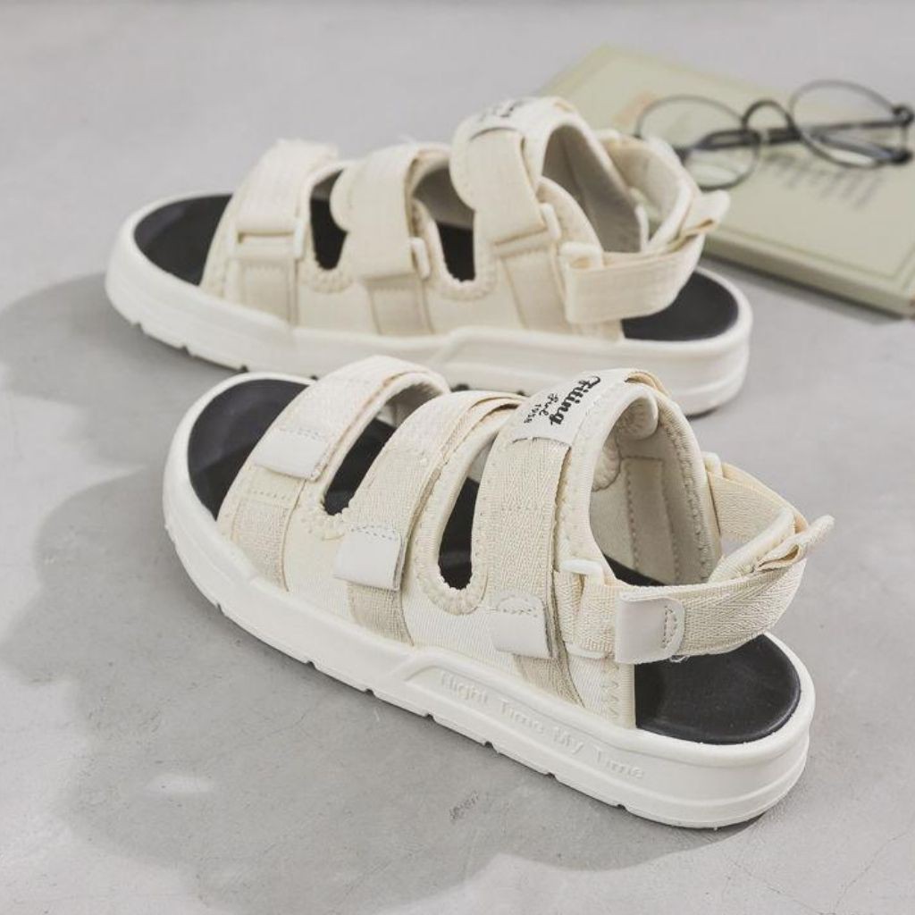 Sandal Nữ Đi Học Unisex Nam Nữ Đế Êm 3 Quai MRS006 - Mery Shoes