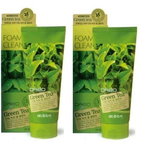 Sữa rửa mặt trà xanh DABO GREEN TE Foam Cleanser Hàn quốc 180ml/Hộp ngừa mụn, trắng sạch da