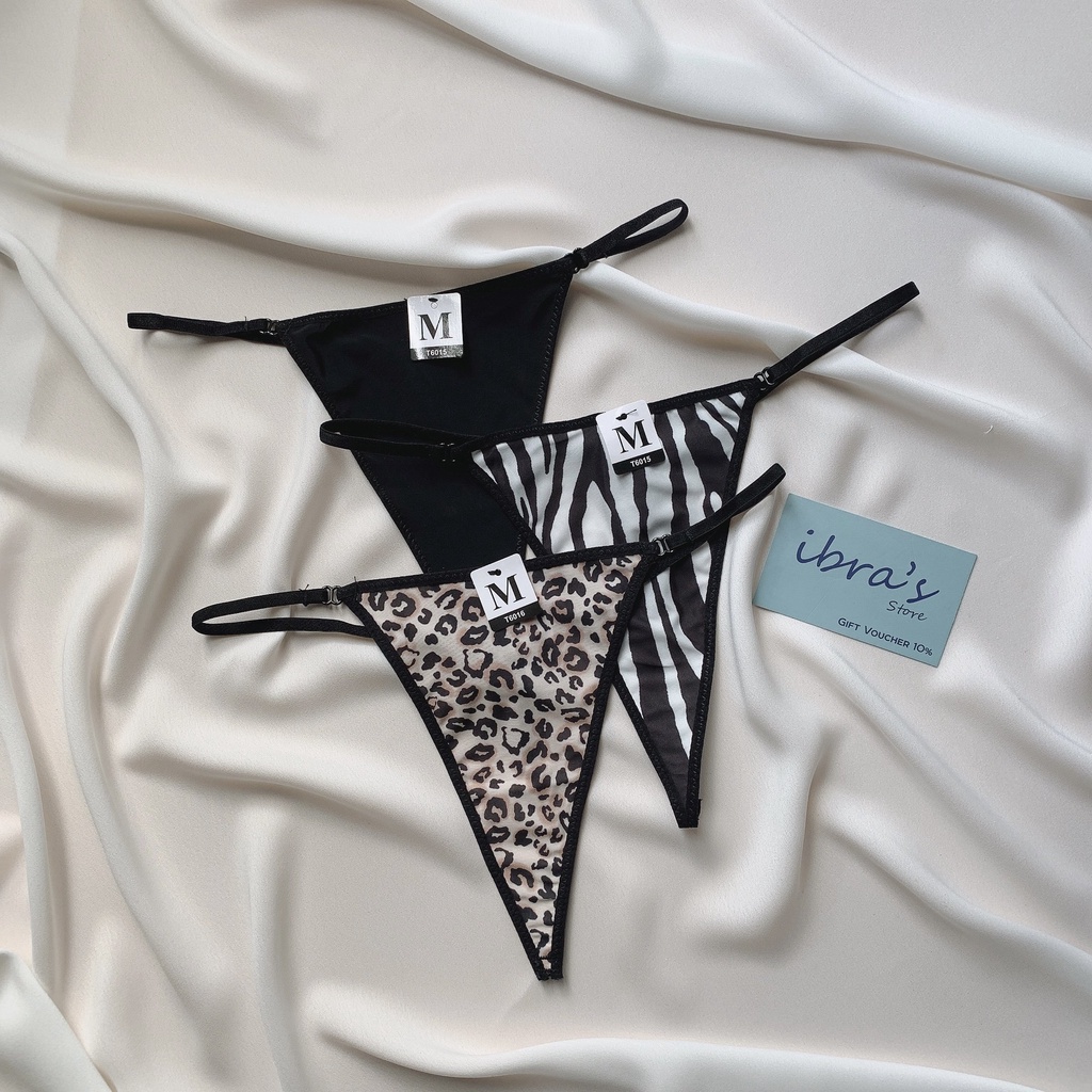 Quần Lót Lọt Khe Nữ Sexy IBRA'S STORE Gợi Cảm Cạp Thấp Dây Hông Quyến Rũ Cotton Kháng Khuẩn Họa Tiết Hoang Dã IBRA I131