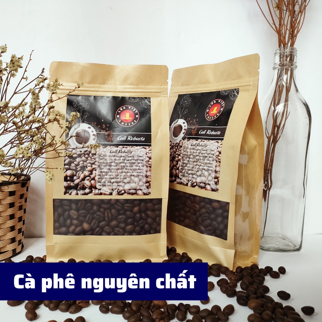 Cà phê nguyên chất CULI ROBUSTA pha phin cafe rang xay hương vị đắng mạnh đậm đà cafe Việt nhiều cafein