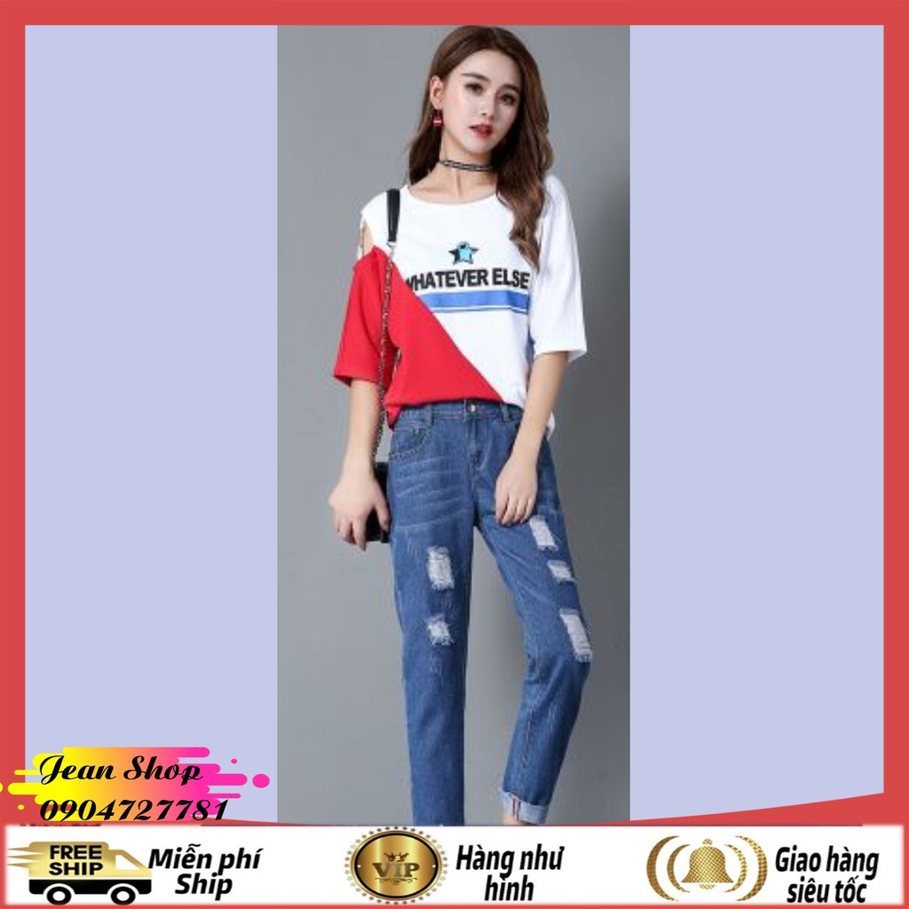 Quần bò nữ Ullzang FREE SHIP Quần jean nữ Quảng Châu cao cấp giá rẻ-Quần bò nữ cạp cao mẫu mới nhất Q38