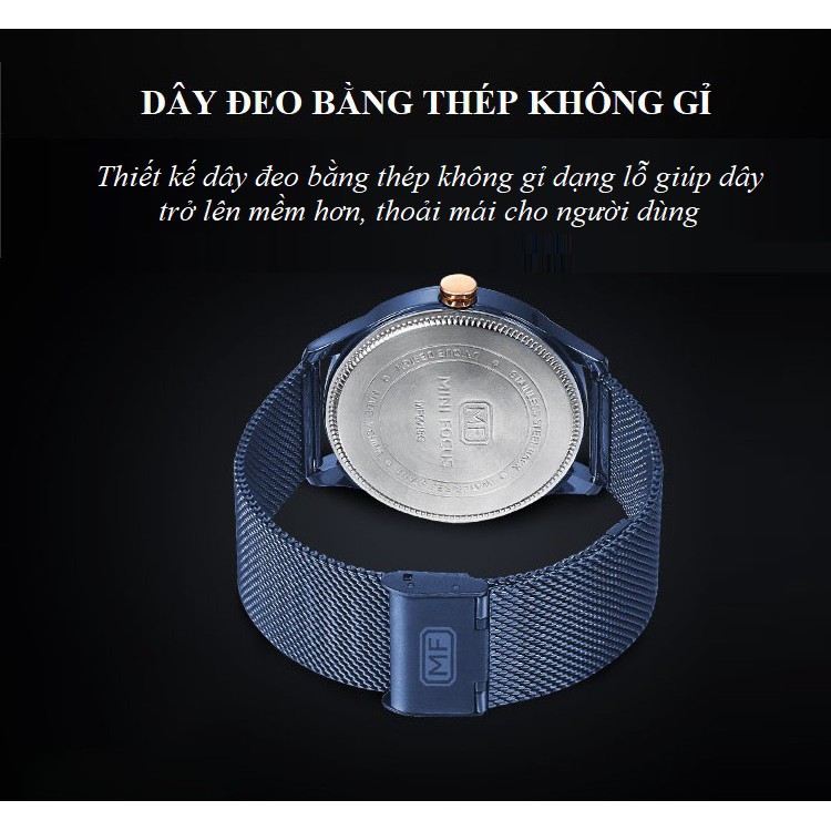 Đồng Hồ Nam Siêu Mỏng❤️FREESHIP❤️Đồng Hồ Chống Nước MF0018G Thiết Kế Đơn Giản Dây Thép Sang Trọng Dành Cho Doanh Nhân
