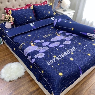 Bộ ga phủ chần bông 5 món - sao rơi