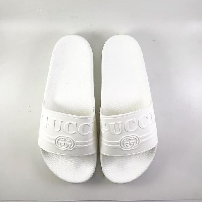 Giày Sandal Gucci Màu Trắng In Logo 36 Kp 1303