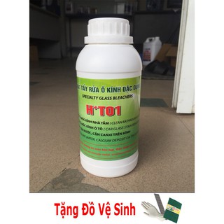 [ FOLLOW SHOP ] NƯỚC TẨY Ố MỐC KÍNH H+T01( Kính Ô Tô, Tẩy Cặn Canxi Trên Kính)500ml.