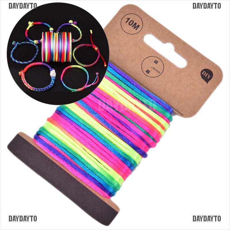 Cuộn Chỉ Nhiều Màu 10M 2.5mm Chuyên Dụng Cho Làm Vòng Đeo Tay