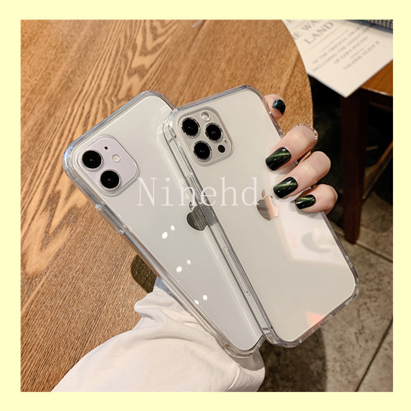 Ốp điện thoại acrylic trong suốt không ố vàng cho iPhone 12 11 Pro Max Mini XS XR XS Max SE 2020 8 7 6s Plus