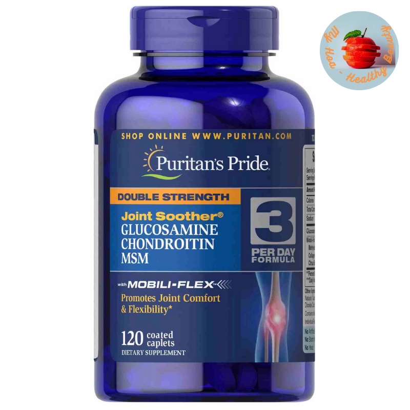 Puritan's Pride Double Strength Glucosamine, Chondroitin & MSM Joint Soother® (Viên uống hỗ trợ xươn