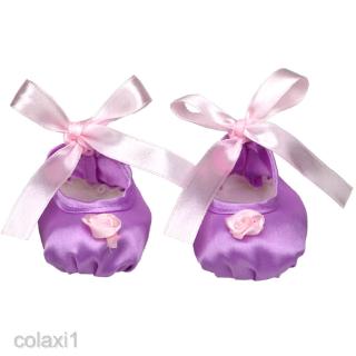 Trendy Satin Dance Shoe for 18″ AG American Doll Dolls Purple