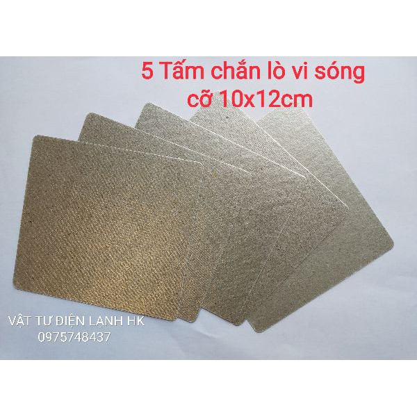 Set 5 tấm chắn lò vi sóng 10x12cm - Bạc chắn sóng Lvs. - chắn sóng lvs. 10x12