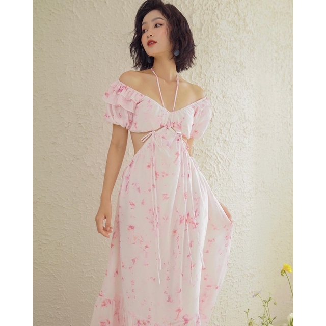 Váy maxi hở eo Melic dress