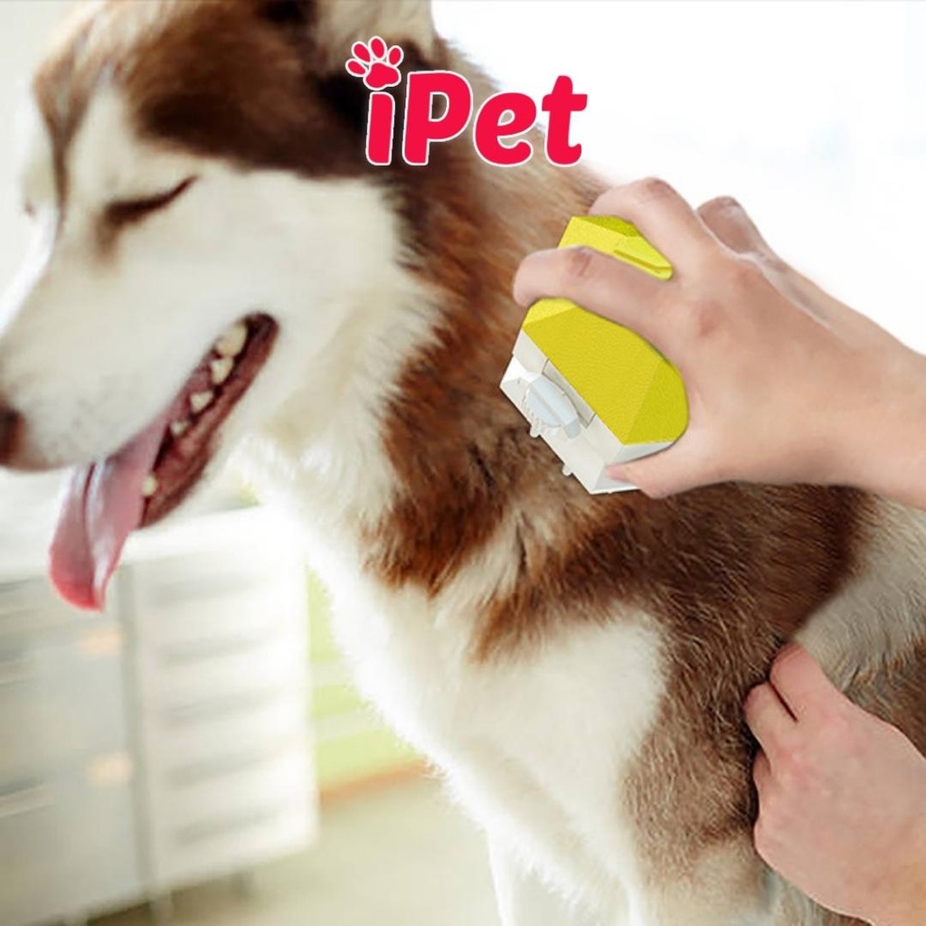 Bàn chải tắm massage cho thú cưng chó mèo gắn vòi nước 2in1 - iPet Shop