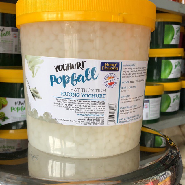 Hạt thủy tinh POPBALL vị yogurt HÙNG CHƯƠNG - [GIÁ SỈ TỐT] - 3,3Kg - SP010234 - Nguyên liệu pha chế trà sữa HIỆP PHÁT