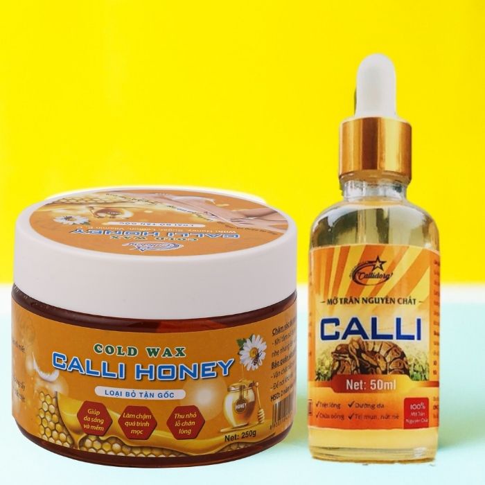 Wax triệt tẩy lông tận gốc an toàn Calli Honey được tất cả các vùng hiệu quả - CWL