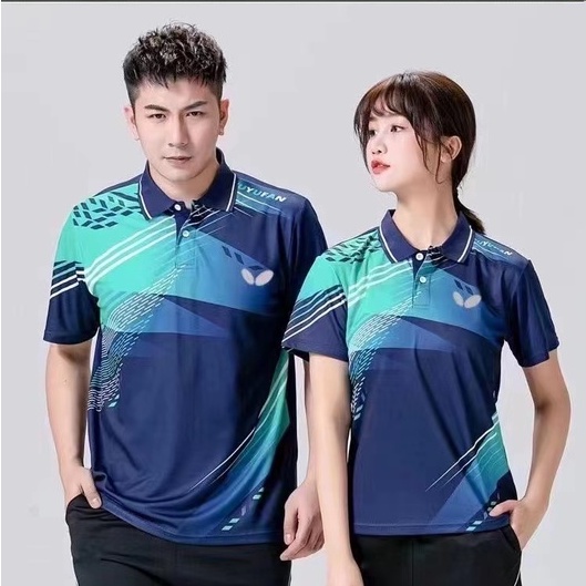 Áo Chơi Bóng Bàn Cổ Bẻ Nhanh Khô Thoáng Khí Thời Trang Cho Nam Và Nữ