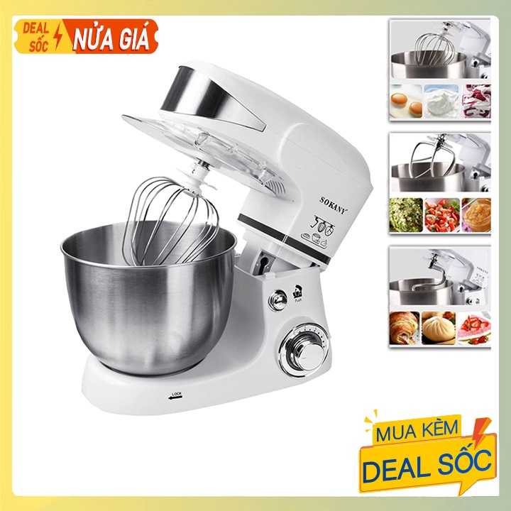 Máy Đánh Trứng Để Bàn Công Nghiệp SOKANY - Bảo Hành 12 Tháng -  Máy Đánh Trứng Cầm , Máy Tộn Bột Loại Lớn