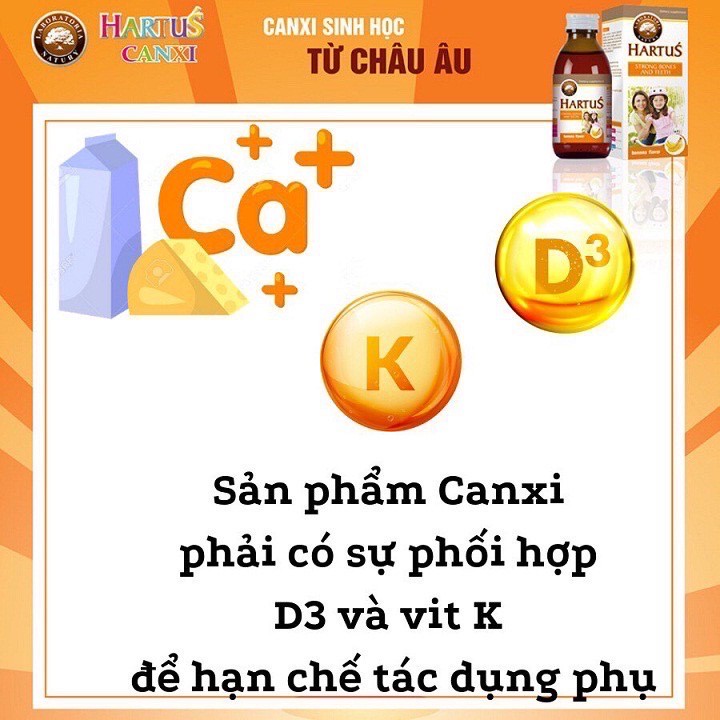 ✅🎁 Canxi Hartus - Bổ sung calci cho bé từ 4 tháng tuổi (tốt cho xương và răng)