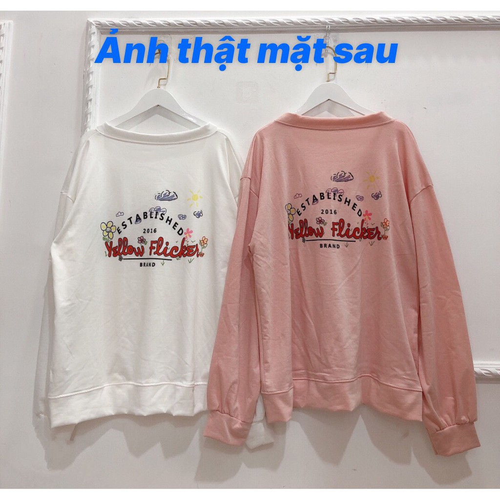 Áo Khoác Cadigan Nỉ Nữ MY GRADEN YELLOW FLICKER HỒNG TRẮNG UNISEX | BigBuy360 - bigbuy360.vn