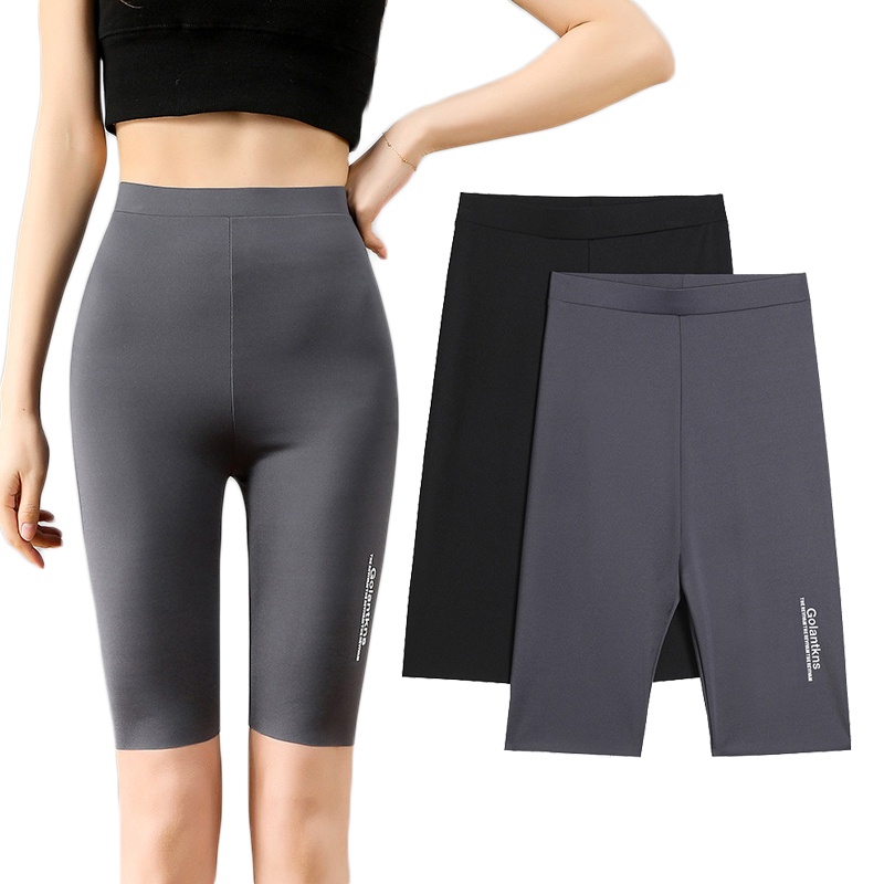 Quần Legging Thể Thao Lưng Cao Nâng Mông Chất Liệu Lụa Lạnh Thoải Mái Cho Nữ