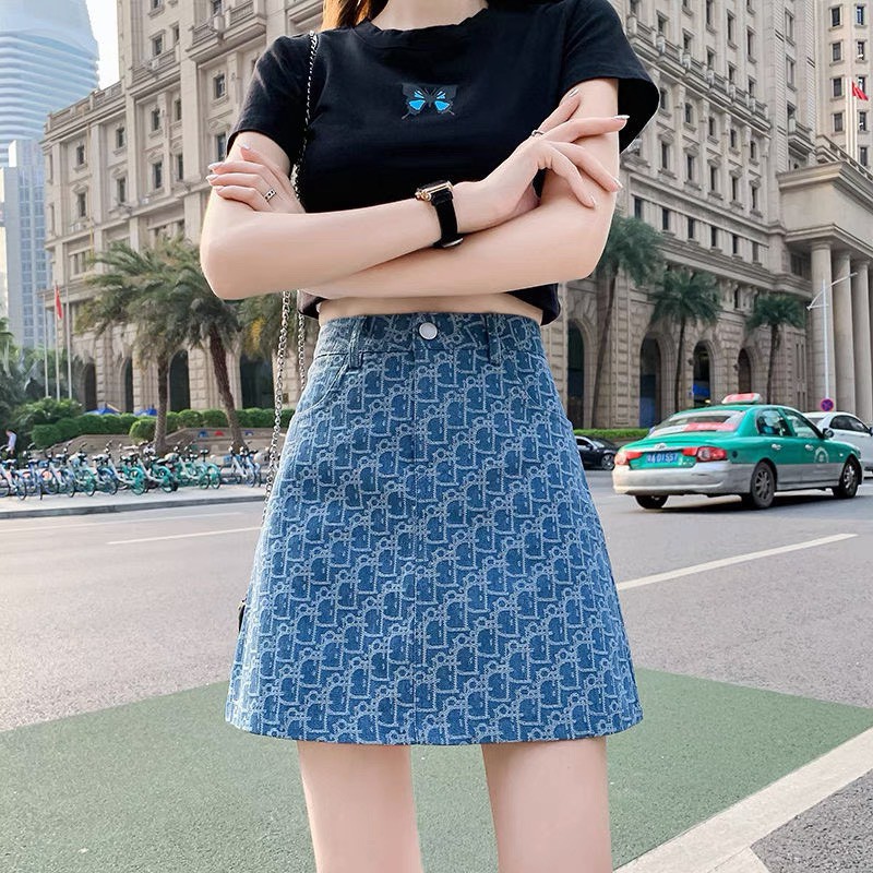 Chân Váy Chữ A Cạp Cao Họa Tiết_Kèm Quần Trong V22 | BigBuy360 - bigbuy360.vn