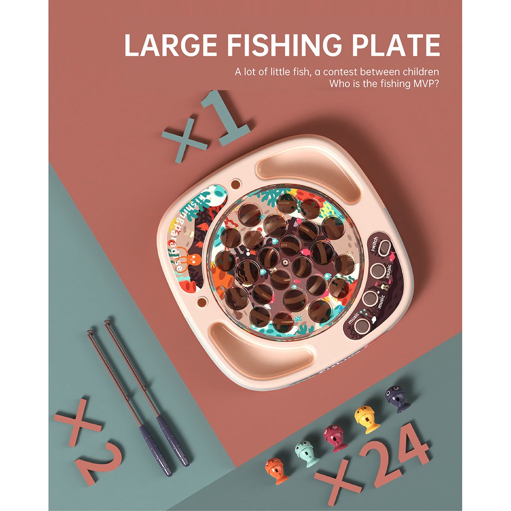 Đồ chơi câu cá cho bé phát nhạc đồ chơi thông minh giúp bé rèn luyện sự khéo léo và linh hoạt