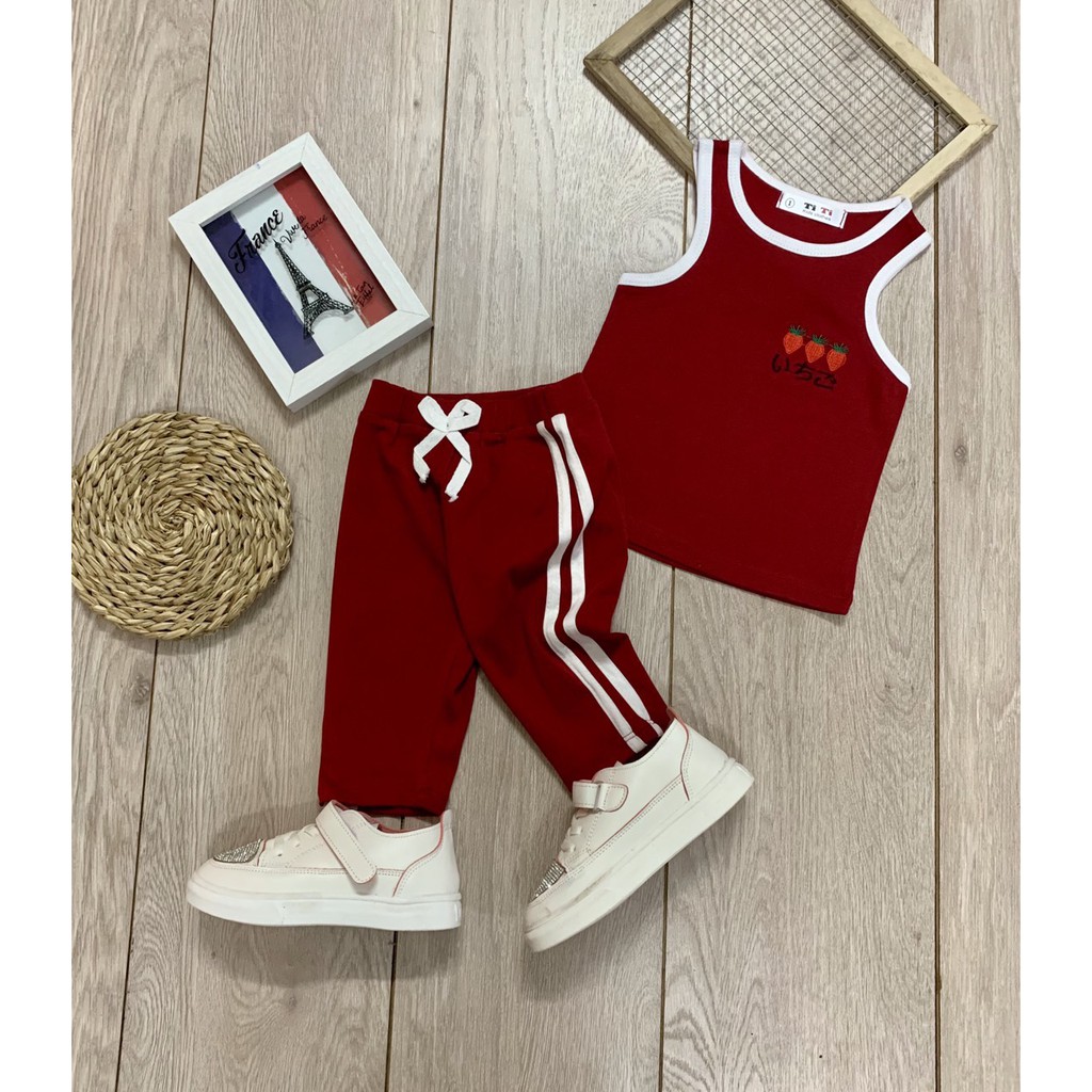 SET TRÁI DÂU CHO BÉ IU - COTTON 100% -SÉT CHO BÉ MÙA HÈ