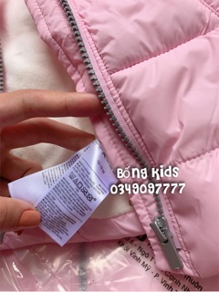 Áo Phao Bé Gái Basic Hồng ON