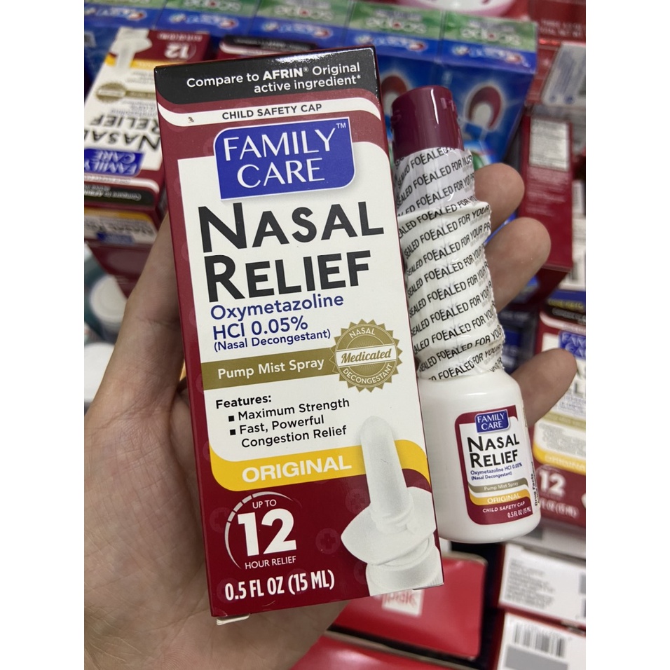 Xịt mũi Nasa Relief Family Care 15ml,USA