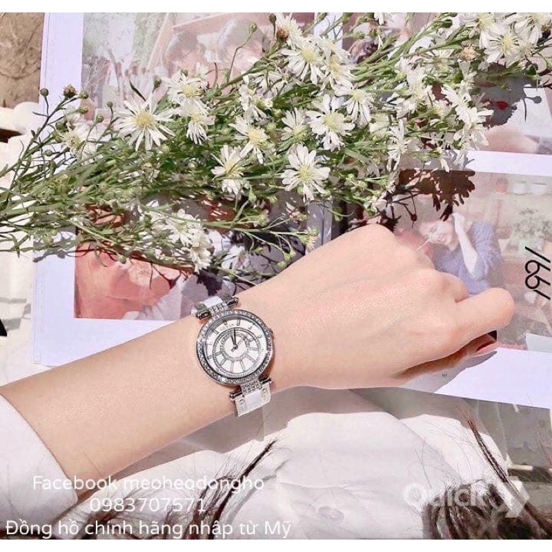 (Auth) ĐỒNG HỒ NỮ GUESS MUSE SILVER TONE FOR LADY